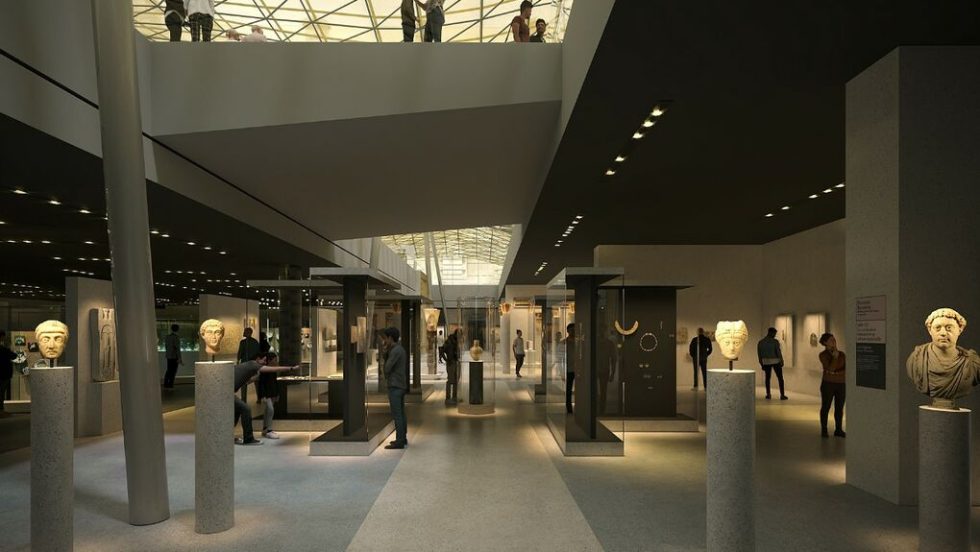 Αποψη της εισόδου στη βυζαντινή πτέρυγα